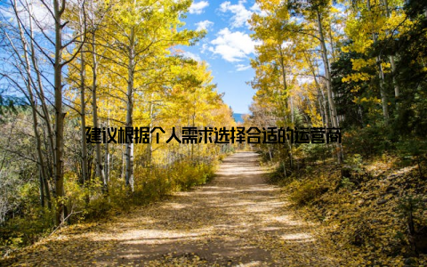 建议根据个人需求选择合适的运营商