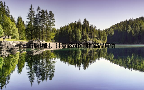 在购物时, 注意核对价格和商品真伪