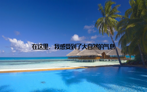 在这里, 我感受到了大自然的气息